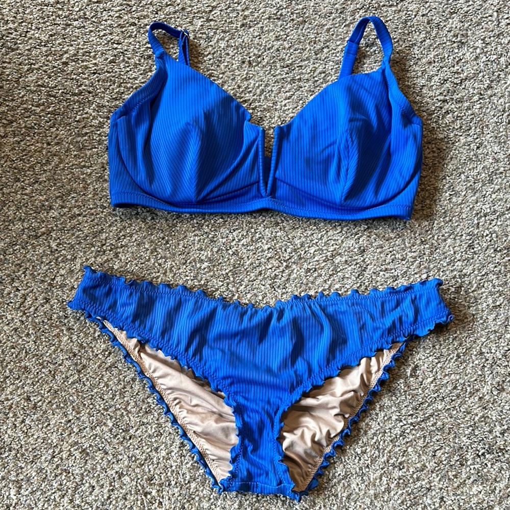 Shade & Shore Blue Bikini Set